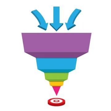 Vector sales funnel イラスト素材