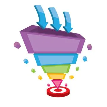 Vector sales funnel イラスト素材