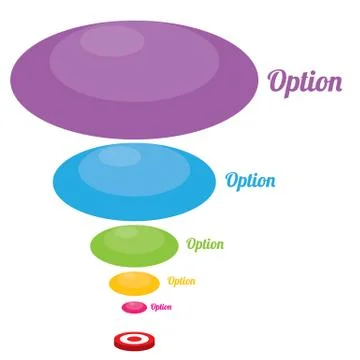 Vector sales funnel Illustrazione stock