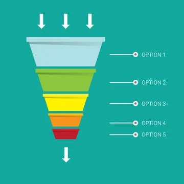 Vector sales funnel イラスト素材