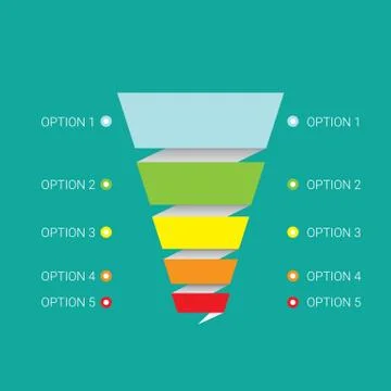 Vector sales funnel Illustrazione stock