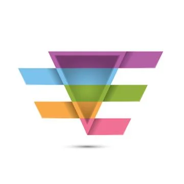 Vector sales funnel Illustrazione stock