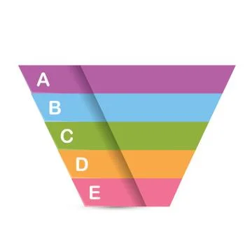 Vector sales funnel Illustrazione stock