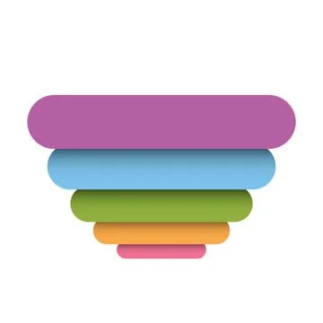 Vector sales funnel Stock Illustration