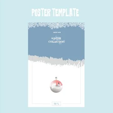 Vector sales poster template Stock Illustration