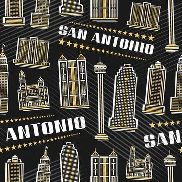 Vector San Antonio Seamless Pattern Stock Illustration