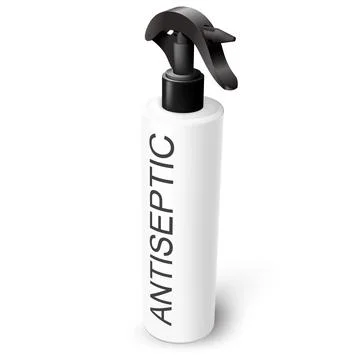 Vector sanitizer spray dispenser, antiseptic bottle Stock Illustration