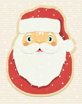 Vector santa claus sticker Stock Illustration