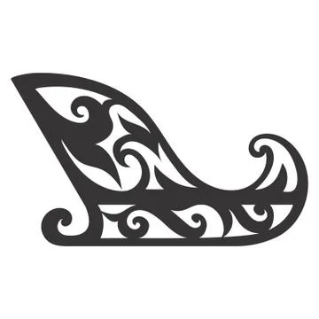 Vector Santa Sleigh Silhouette Stock Illustration