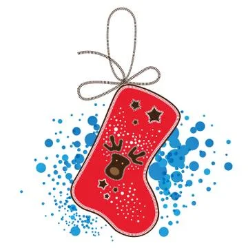 Vector Santa sock Stock Illustration