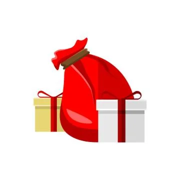 Vector Santa's Gift Bag Stock Illustration