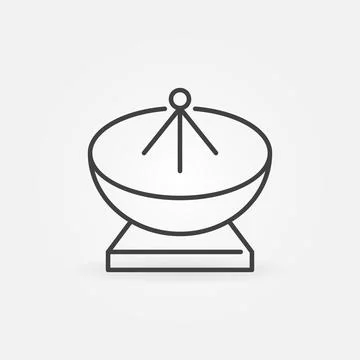 Vector Satellite Antenna linear concept icon Stock Illustration