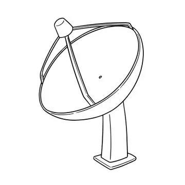 Vector of satellite dish Stock Illustration