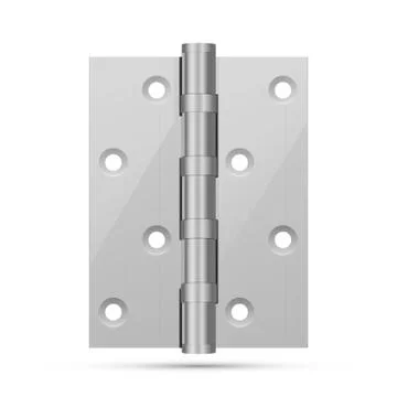 Vector Satin Nickel Entry Door Hinge Stock Illustration