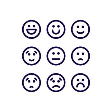 Vector Satisfaction Level Icons Stock Illustration