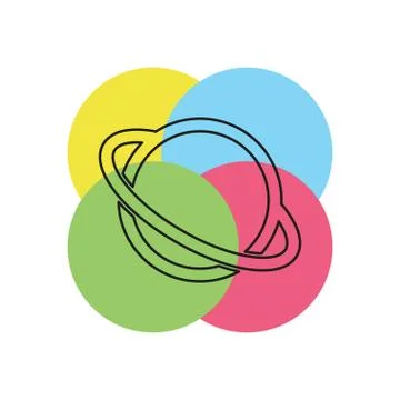 Vector saturn planet icon Stock Illustration