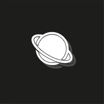 Vector saturn planet icon Stock Illustration