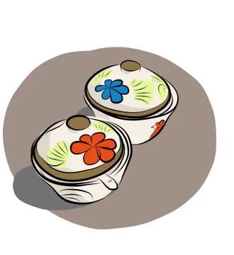 Vector of sauce dish Stock Illustration