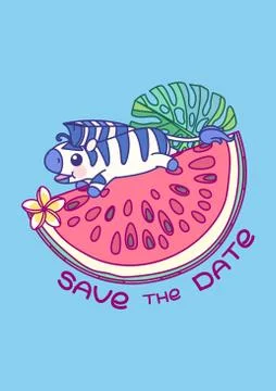 Vector save the date card template Illustrazione stock