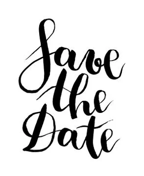 Vector Save the Date. Hand painted card for design or background. Stock Illustration