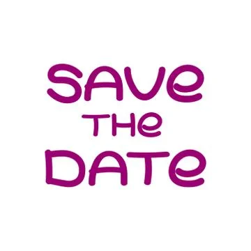 Vector Save the date text Stock Illustration