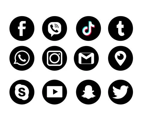 Vector scalable graphics. Social network icons. Stock Illustration