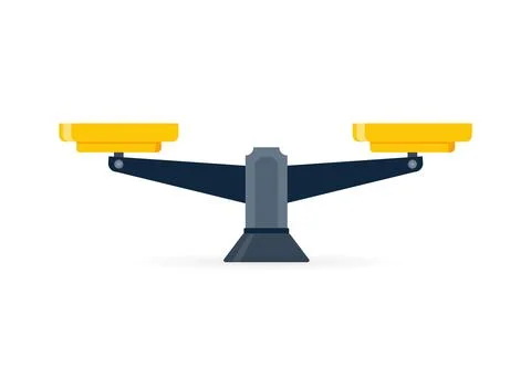 Vector scales Icon, isolated on a white bacground. Vector illustration. Stock Illustration