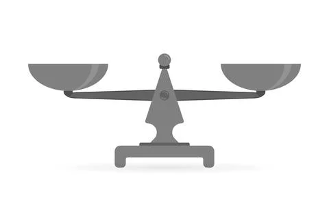 Vector scales Icon, isolated on a white bacground. Vector illustration. Stock Illustration