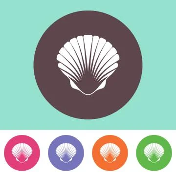 Vector scallop icon Иллюстрация