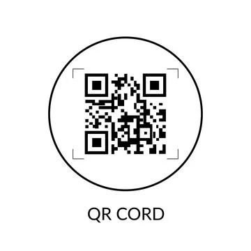 Vector scan QR code flat icon symbol on white background. Illustrazione stock