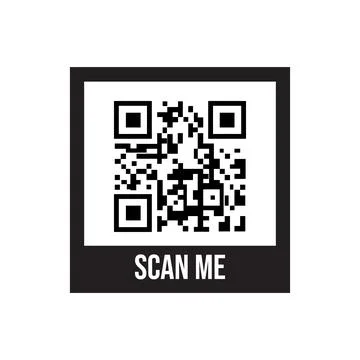 Vector scan QR code flat icon symbol on white background. Illustrazione stock