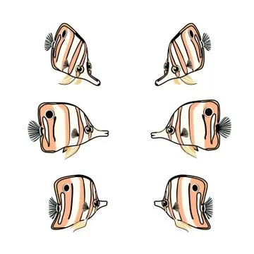 Vector scandi cartoon animal clip art Stock Illustration
