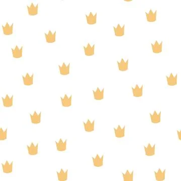 Vector scandinavian crown seamless pattern. Stockillustratie