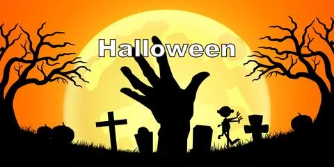Vector scary Halloween background, can be used for social media posters, ev.. イラスト素材
