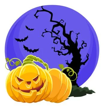 Vector of scary halloween background. Stock Illustration
