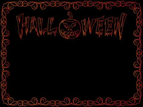 Vector scary postcard for Halloween Illustrazione stock