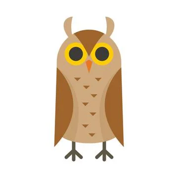Vector scholar owl in flat style Stock Illustration