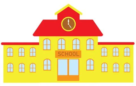 Vector School Building Stock Illustration