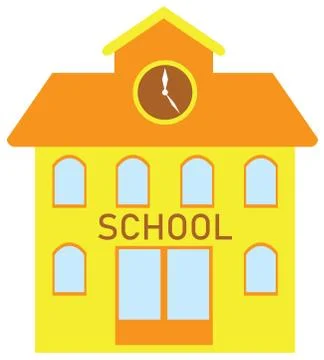 Vector School Building Illustrazione stock
