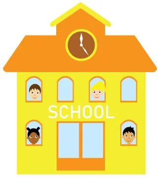 Vector School Building Stock Illustration