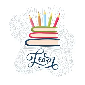 Vector school card. Back to school. Stock Illustration