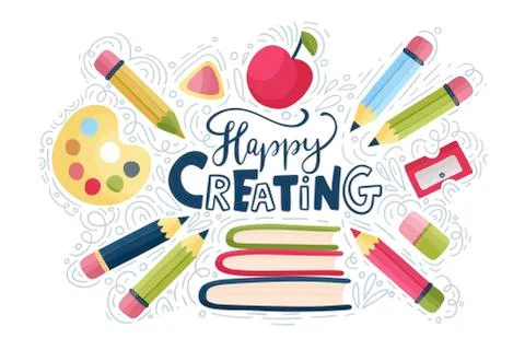 Vector school card. Back to school. Stock Illustration