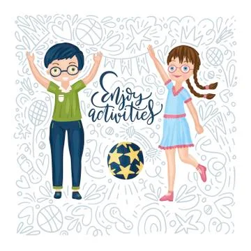 Vector school card. Back to school. Stock Illustration