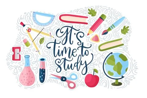 Vector school card. Back to school. Stock Illustration