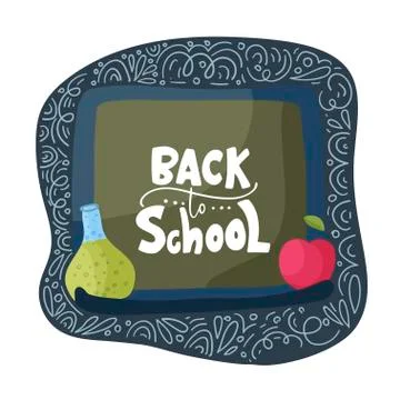 Vector school card. Back to school. Stock Illustration