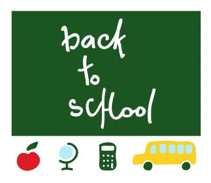 Vector school items, "back to school" Stock Illustration