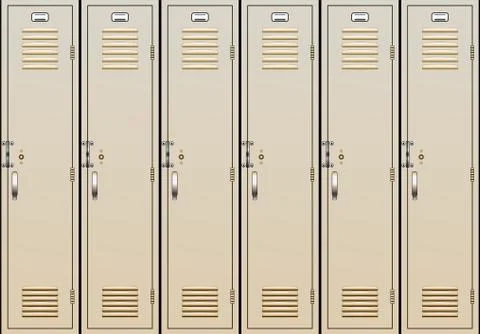 Vector school lockers Stock Illustration