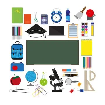 Vector school supplies Stock Illustration