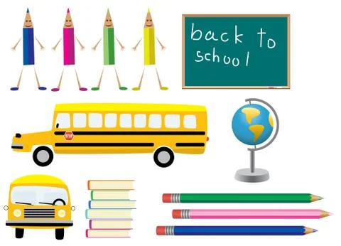 Vector school symbols Stock Illustration
