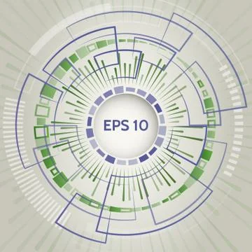 Vector science and technology illustration. HUD elemet. Stock Illustration